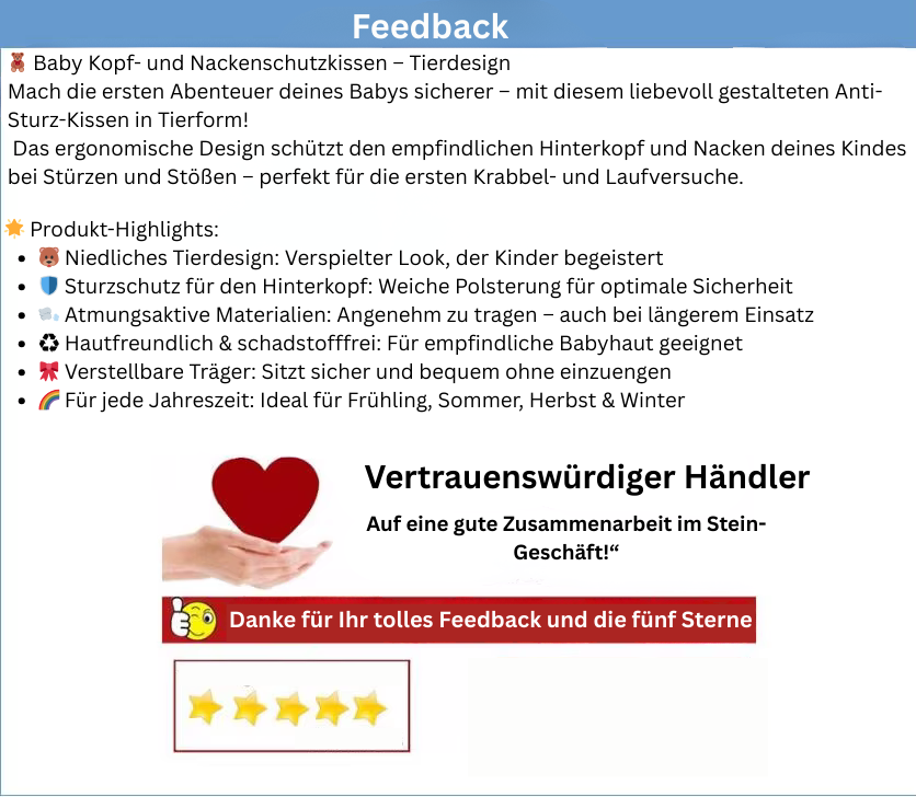 Baby Kopf- und Nackenschutzkissen