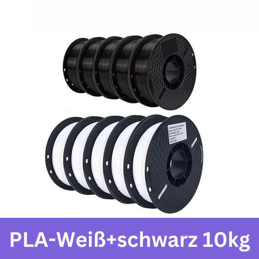 10 kg PLA/ABS/PETG Filament 1,75 mm – Schwarz, Weiß, Grau